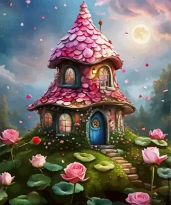 Flower Art House Art Diamond Painting