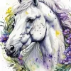 Flower Horse Art Diamond Painting