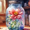 Flower In Jar Art Diamond Painting