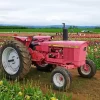 John Deere Pink Tractor Diamond Painting