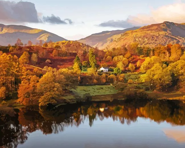 lake district in the autumn Diamond Paintings Lake District In The Autumn Diamond Painting