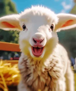 Lamb Fluffy Diamond Painting