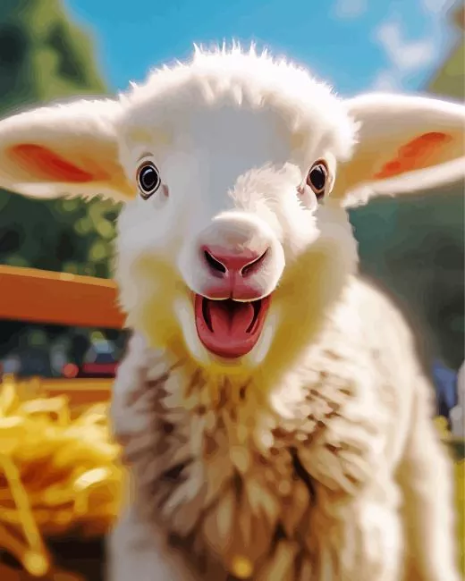 lamb fluffy Diamond Paints Lamb Fluffy Diamond Painting