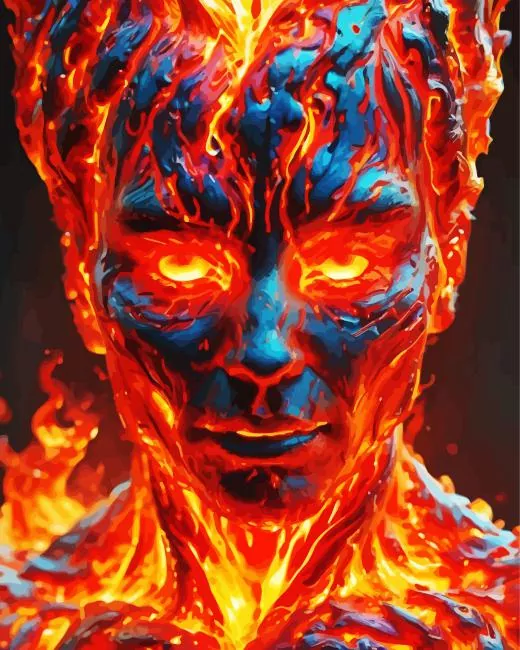 lava face Diamond By Numbers Lava Face Diamond Painting