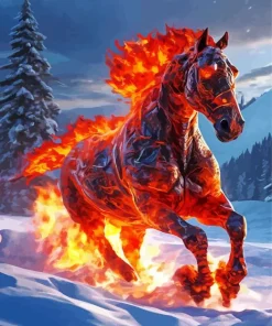 Lava Horse Diamond Painting