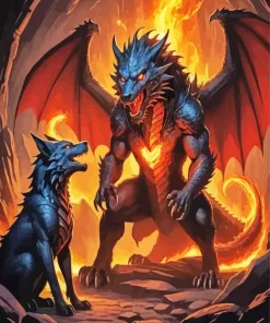 Lava Werewolf Diamond Painting