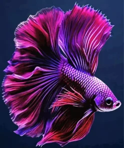 Lavender Betta Fish Diamond Painting