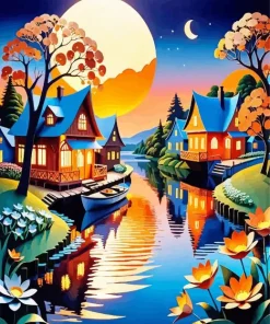 Midnight Lake Diamond Painting